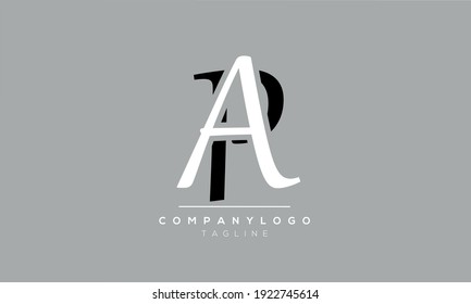Design-Vorlage für abstrakte Buchstaben des ersten AP- oder PA-Vektorgrafik-Logos