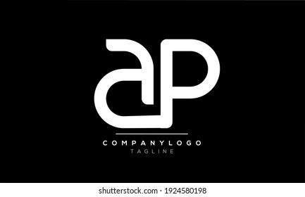 Letra abstracta plantilla de diseño de logotipo de PA inicial de PA