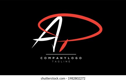 Vorlage für das Design des abstrakten Buchstabens, Initial-AP PA-Vektorgrafik-Logo