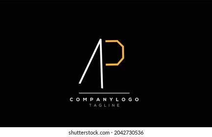 Abstrakter Letter Initial AP PA Vector Logo Design Vorlage.