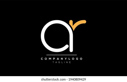 Abstract Letter Initial AR RA Vector Logo Design Template
