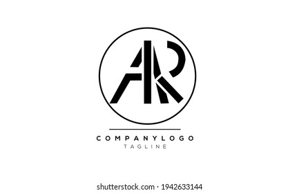 Abstract Letter Initial AR RA Vector Logo Design Template