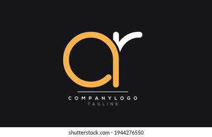 Abstract Letter Initial AR RA Vector Logo Design Template