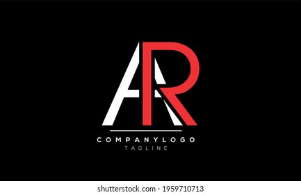 Abstract Letter Initial AR RA Vector Logo Design Template