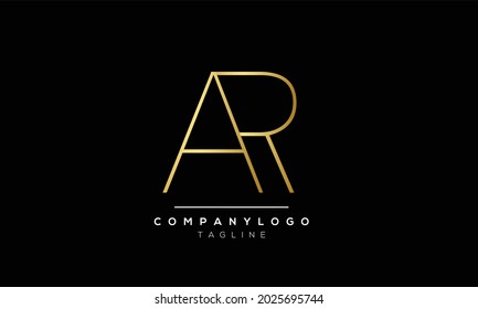 Abstract Letter Initial AR RA Vector Logo Design Template.