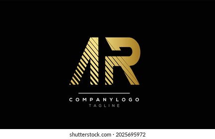 Abstract Letter Initial AR RA Vector Logo Design Template.