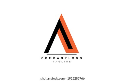 Abstract Letter Initial AU or UN Vector Logo Design Template