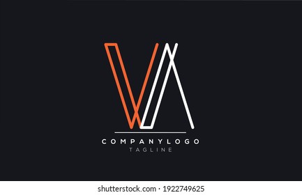 Abstrakter Buchstabe Initial AV VA V Vectorlogo Design-Vorlage