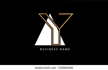 Abstract Letter Initial AY YA A and Y Vector Logo Design Template