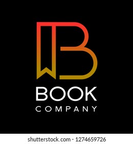 Abstract Letter Initial B Book mark Logo Design Template. Modern vector for reading and education. This logo suitable for writing, listening, school, graduate, collage, library, university, student. 