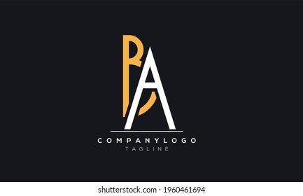  Abstract Letter Initial BA AB A B Vector Logo Design Template