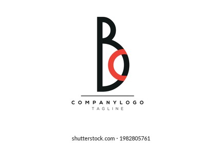 Letra abstracta plantilla de diseño del logotipo del vector BC B B inicial
