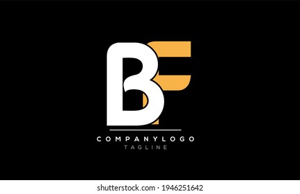 Abstract Letter Initial BF FB Vector Logo Design Template