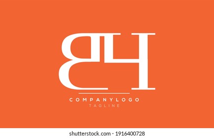 Abstract Letter Initial BH and HB,B and H Vector Logo Design Template