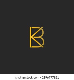 Abstrakter Buchstabe Initial BK KB B K Vektorgrafik-Logo-Design-Vorlage