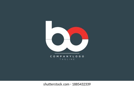 Abstract Letter Initial bnw or wbn Vector Logo Design Template