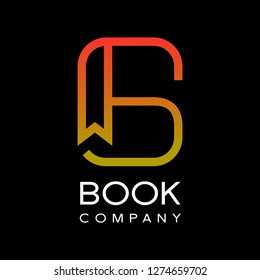 Abstract Letter Initial Book mark Logo Design Template. Modern vector for reading and education. This logo suitable for writing, listening, school, graduate, collage, library, university, student. 