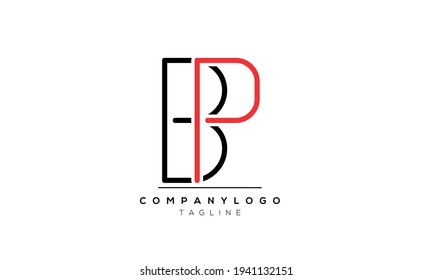 Abstract Letter Initial BP PB Vector Logo Design Template