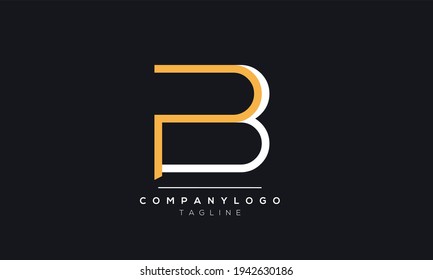  Abstract Letter Initial BP PB B P Vector Logo Design Template