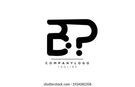 Abstract Letter Initial BP Vector Logo Design Template