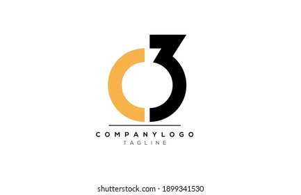 Abstract Letter Initial C3,3C Vector Logo Design Template