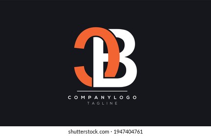 Abstract Letter Initial CB BC Vector Logo Design Template