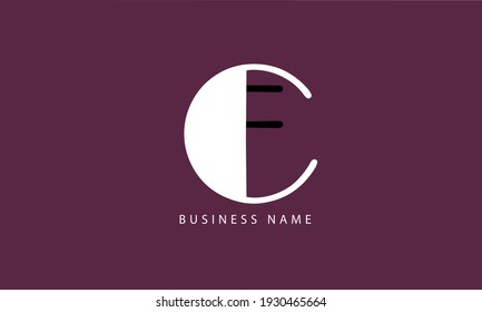 Abstract Letter Initial CF FC Vector Logo Design Template