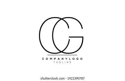 Letra abstracta plantilla de diseño del logotipo del vector CG inicial