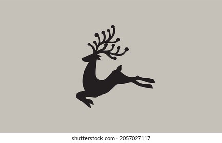 
Abstract Letter Initial christmas deer rain deer Vector Logo Design Template