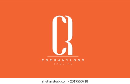 Abstract Letter Initial CR RC Vector Logo Design Template