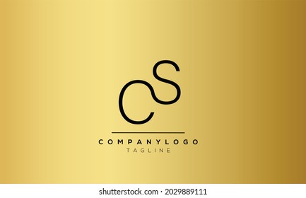 Abstract Letter Initial CS SC C S Vector Logo Design Template .