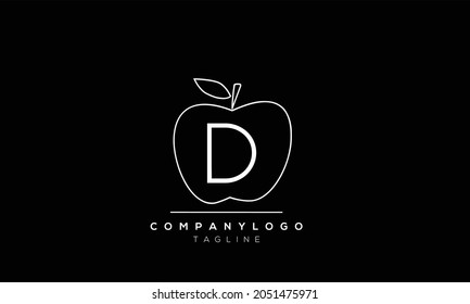 
Abstract Letter Initial D A AD APPPLE Vector Logo Design Template