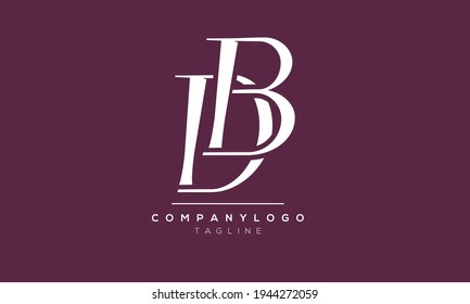 Abstract Letter Initial DB BD D B Vector Logo Design Template