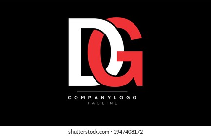 Abstract Letter Initial DG GD Vector Logo Design Template