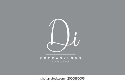 Abstract Letter Initial DI ID Vector Logo Design Template