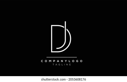 
Abstract Letter Initial DJ JD Vector Logo Design Template