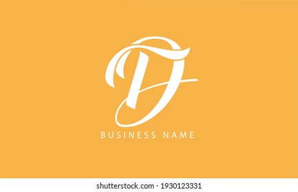 Abstract Letter Initial DT TD Vector Logo Design Template