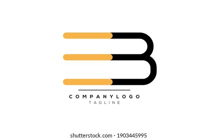 Abstract Letter Initial EB Vector Logo Design Template