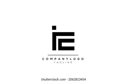 Abstract Letter Initial IE EI Vector Logo Design Template