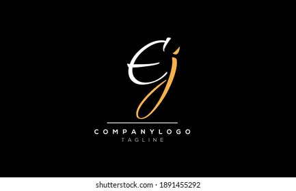  Abstract Letter Initial EJ,JE Vector Logo Design Template