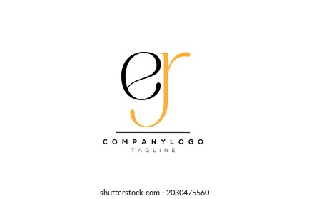 Abstrakter Buchstabe Initial ER RE R E Vector Logo Design Vorlage .