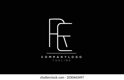 Abstract Letter Initial ER RE Vector Logo Design Template
