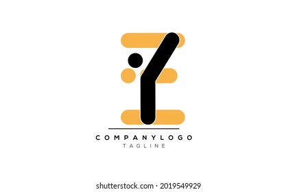 Abstract Letter Initial EY YE Vector Logo Design Template