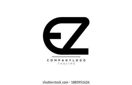 Abstract Letter Initial EZ Vector Logo Design Template