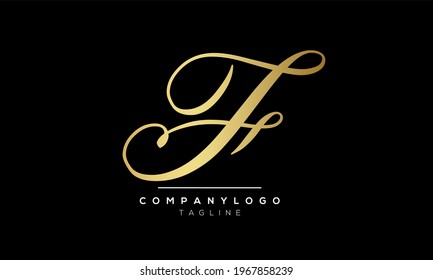 Abstract Letter Initial F Vector Logo Design Template