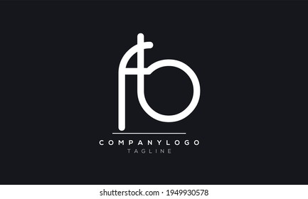 Abstract Letter Initial FB BF Vector Logo Design Template