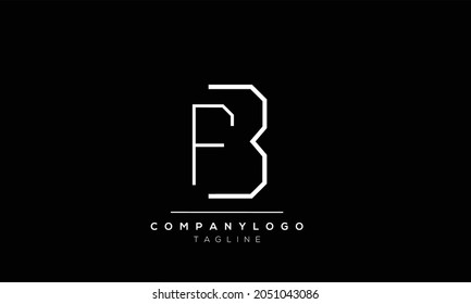 
Abstract Letter Initial FB BF Vector Logo Design Template