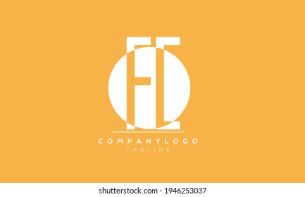 Abstract Letter Initial FC Vector Logo Design Template