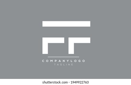 Abstract Letter Initial FF F Vector Logo Design Template