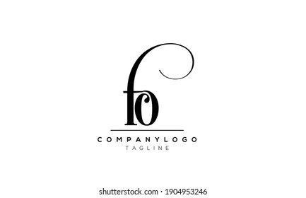 Abstract Letter Initial FO Vector Logo Design Template